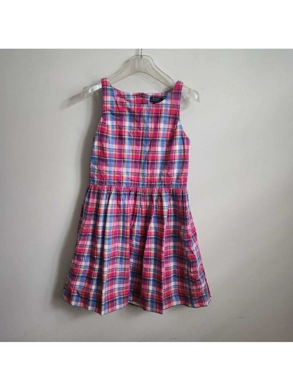 POLO RALPH LAUREN | Girls plaid dress pink sz 16